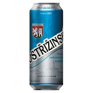 Postřižiny-Nealkoholické pivo svetlé, max.0,5%alc., 0.5l plech